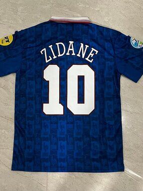 France 1996 EURO Home jersey - Zidane #10 US SIZE LARGE